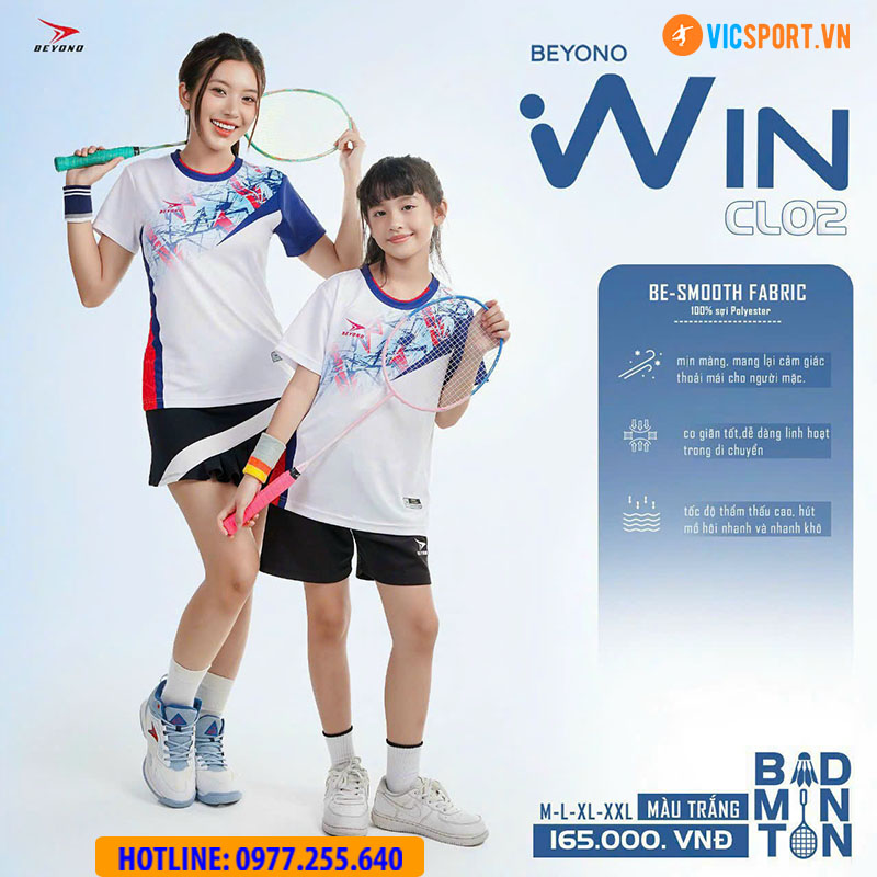 Áo cầu lông nam nữ Beyono Win CL02 - Hình ảnh 13