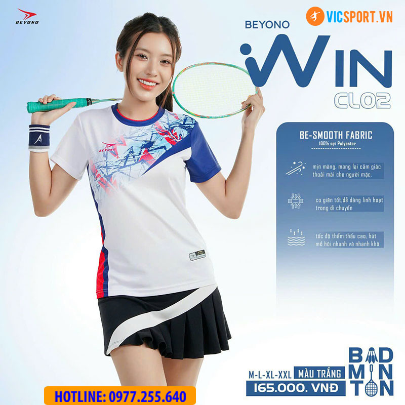 Áo cầu lông nam nữ Beyono Win CL02 - Hình ảnh 21