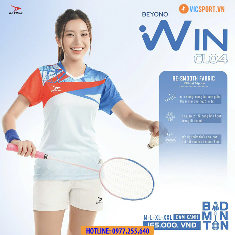 Áo cầu lông nam nữ Beyono Win CL04 - Hình ảnh 7