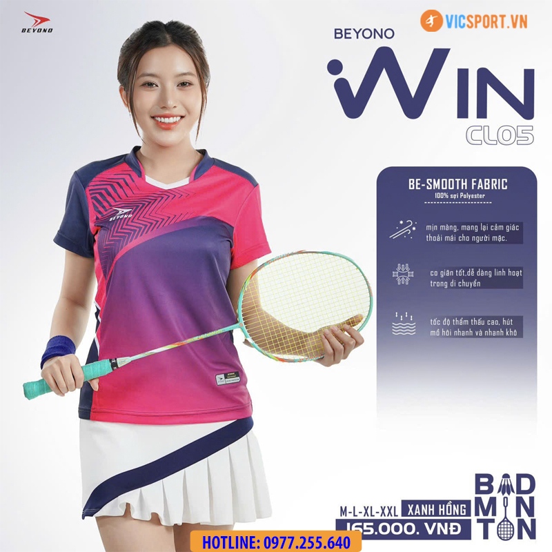 Áo cầu lông nam nữ Beyono Win CL05 - Hình ảnh 12