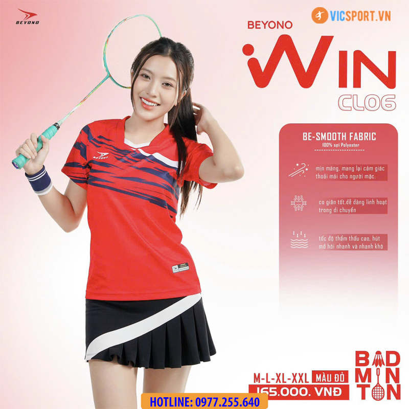 Áo cầu lông nam nữ Beyono Win CL06 - Hình ảnh 5