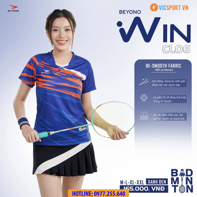 Áo cầu lông nam nữ Beyono Win CL06 - Hình ảnh 7