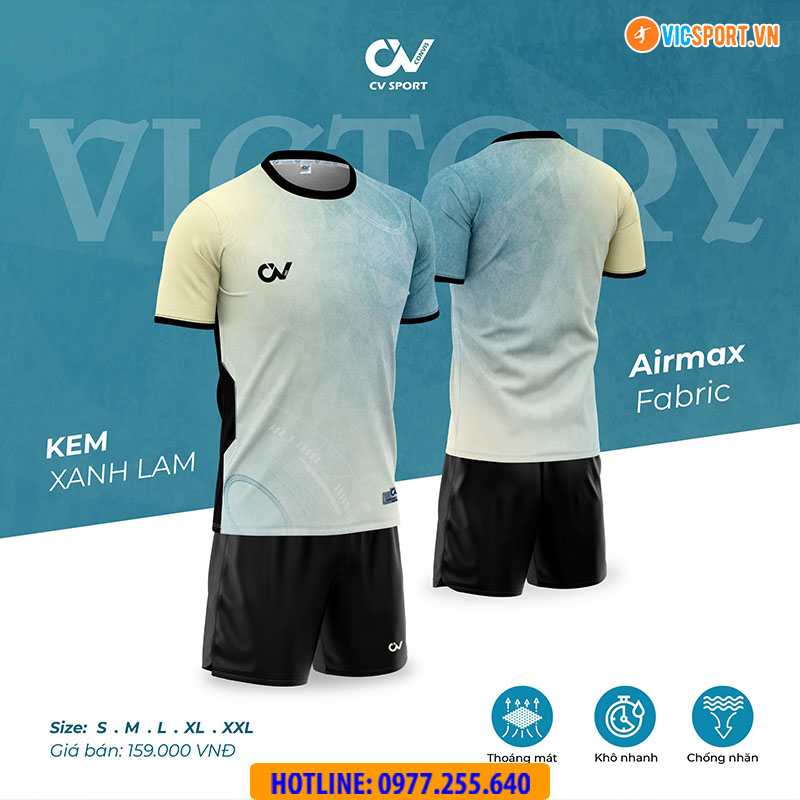 Áo đá banh không logo CV Victory - Hình ảnh 11