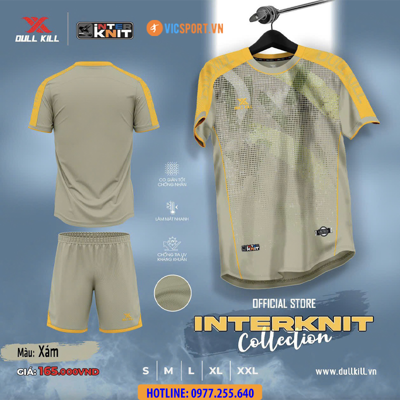 Áo đá banh không logo DullKill Interknit - Hình ảnh 9