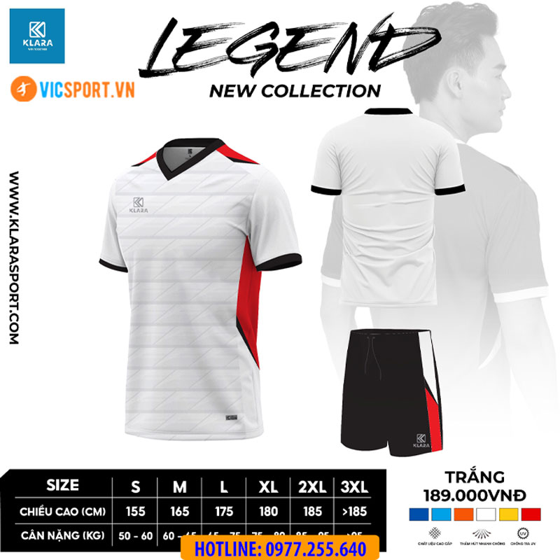 Áo đá banh không logo Klara Legend - Hình ảnh 5