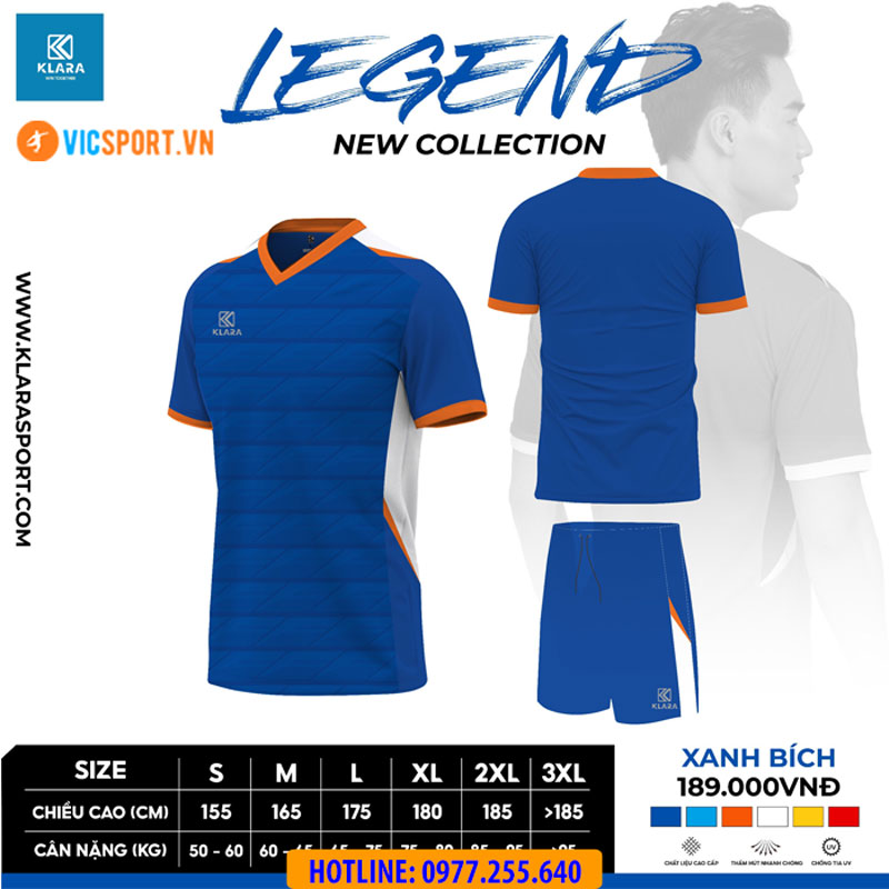 Áo đá banh không logo Klara Legend - Hình ảnh 3