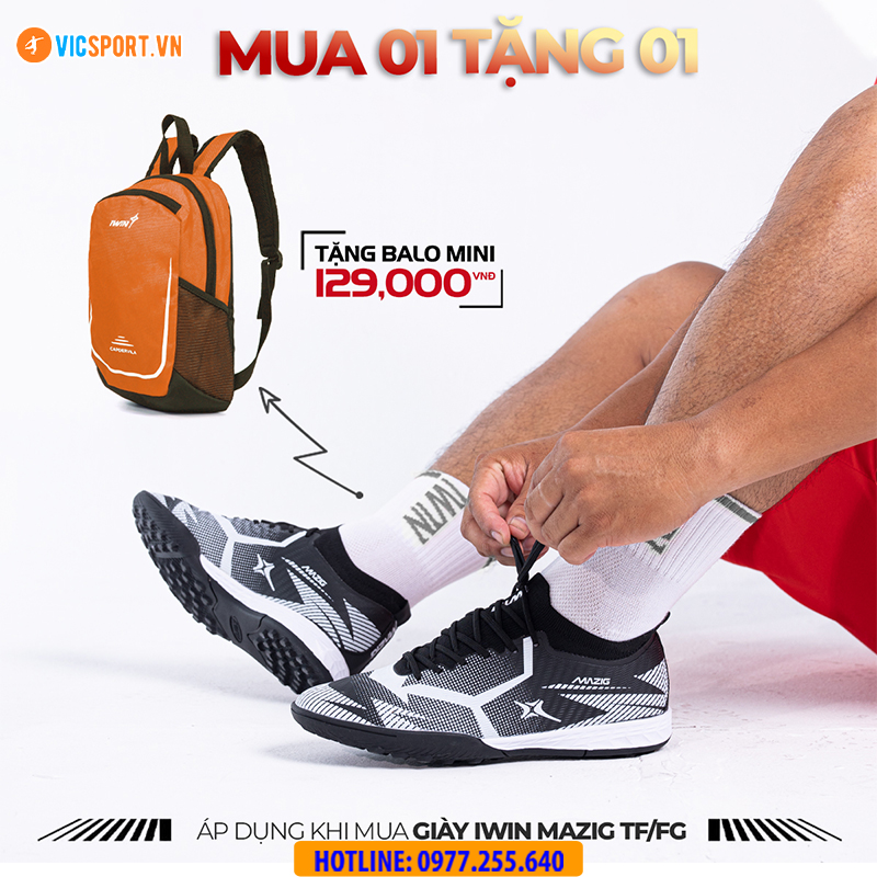 Giày đá banh iWin Mazig CapDervila đế TF (tặng kèm balô) - Hình ảnh 5