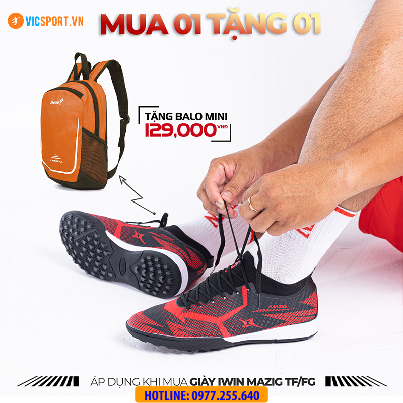 Giày đá banh iWin Mazig CapDervila đế TF (tặng kèm balô) - Hình ảnh 4