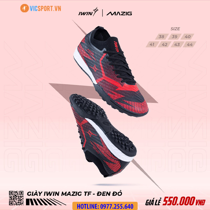 Giày đá banh iWin Mazig CapDervila đế TF (tặng kèm balô) - Hình ảnh 33