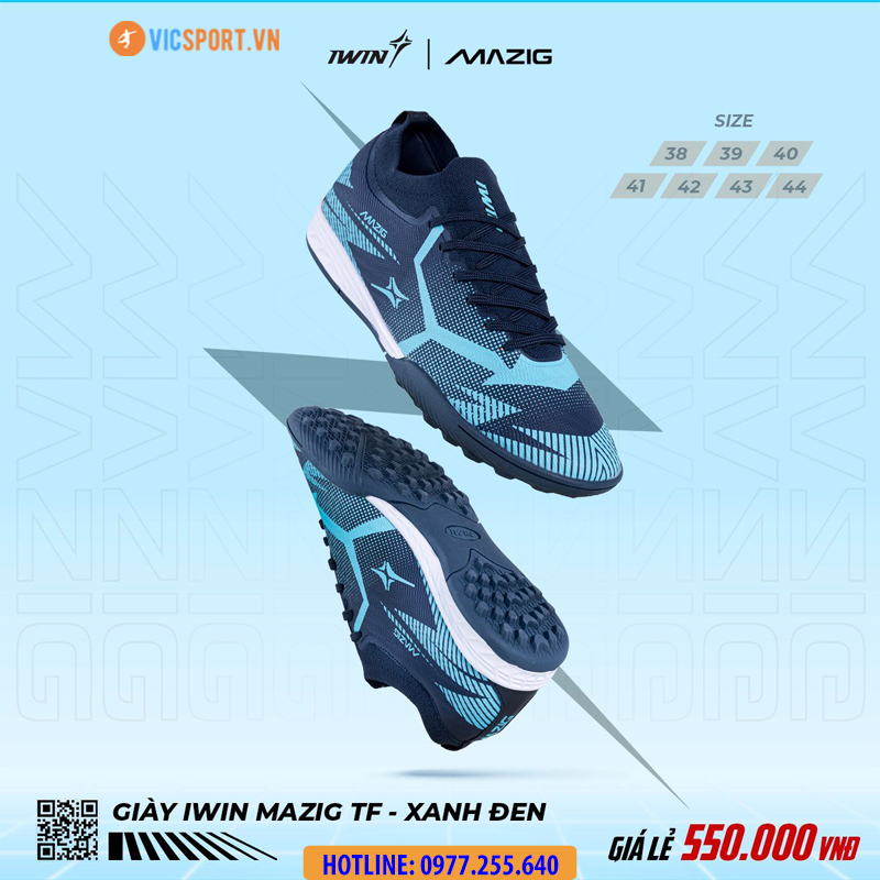 Giày đá banh iWin Mazig CapDervila đế TF (tặng kèm balô) - Hình ảnh 32