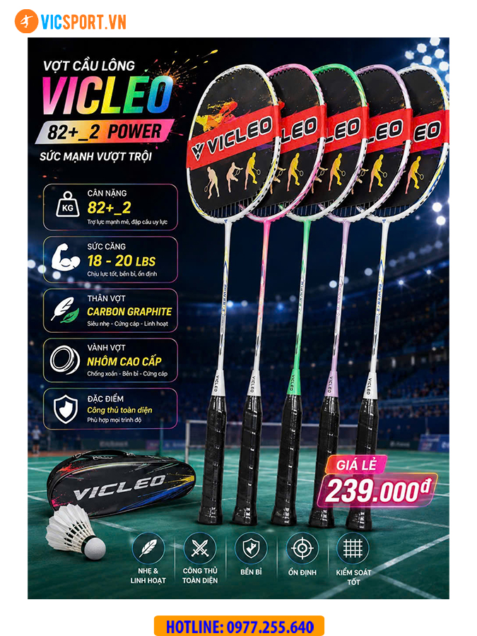 Vợt cầu lông Vicleo đan sẵn (cây)