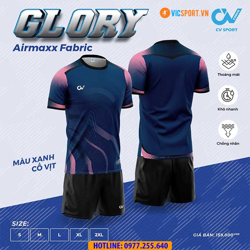 Áo đá banh không logo CV Glory - Hình ảnh 9