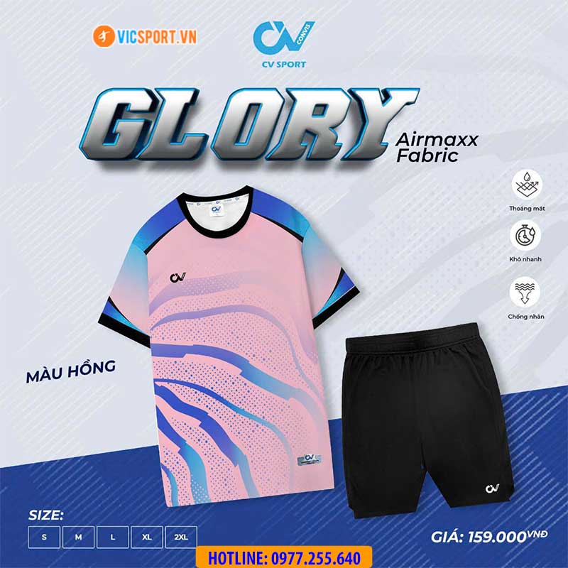 Áo đá banh không logo CV Glory - Hình ảnh 4
