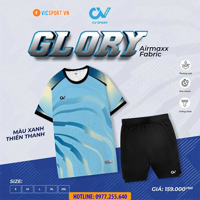 Áo đá banh không logo CV Glory - Hình ảnh 6