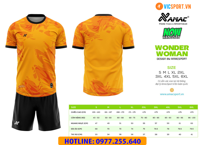 Áo đá banh thiết kế Amac Wonder Woman - Hình ảnh 7