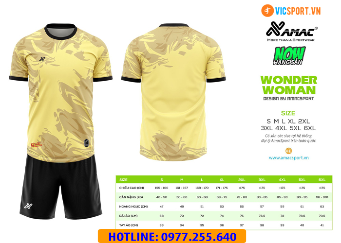 Áo đá banh thiết kế Amac Wonder Woman - Hình ảnh 3