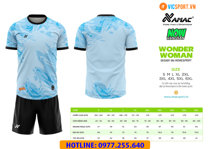 Áo đá banh thiết kế Amac Wonder Woman - Hình ảnh 5