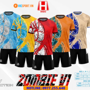 Áo đá banh không logo Higo Zombie V1