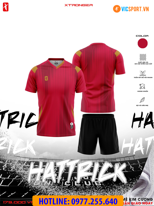 Áo đá banh không logo Xstronger Hattrick - Hình ảnh 13