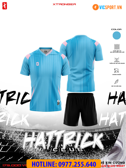 Áo đá banh không logo Xstronger Hattrick - Hình ảnh 10