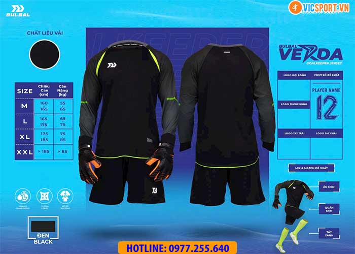 Quần áo thủ môn Bulbal Verda GK06 - Hình ảnh 14