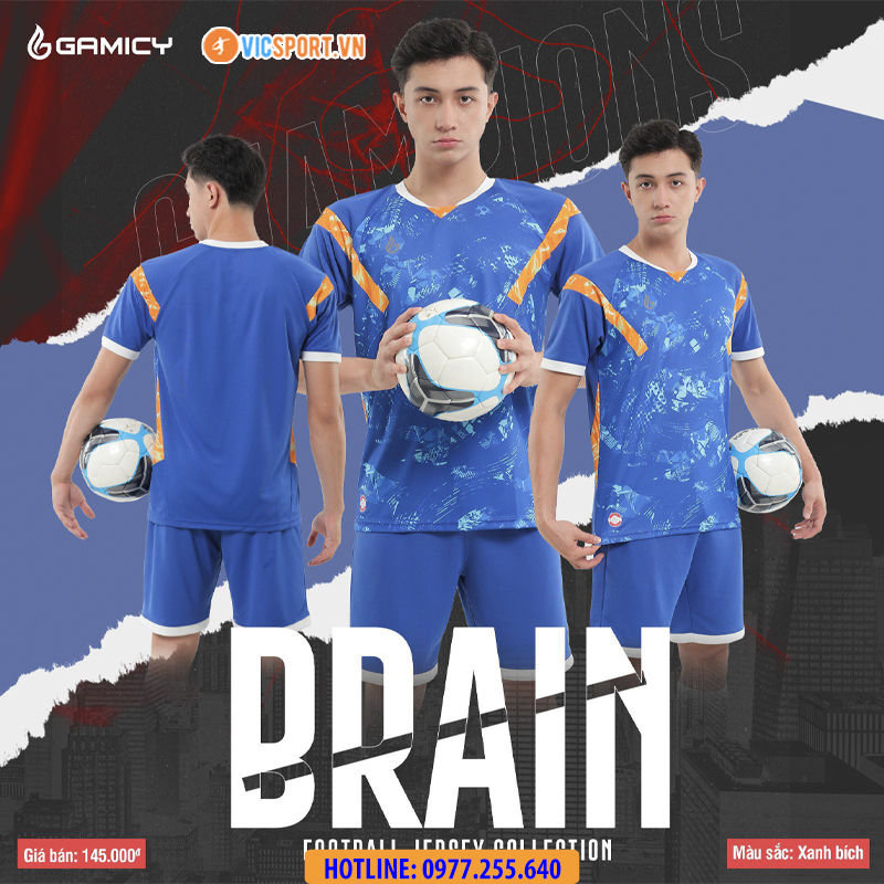 Áo đá banh không logo Gamicy Brain - Hình ảnh 18