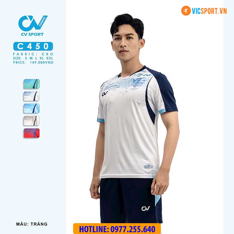 Áo đá banh không logo CV C450 - Hình ảnh 11
