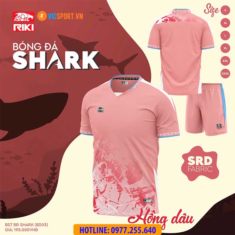 Áo đá banh không logo Riki Shark BD03 - Hình ảnh 5