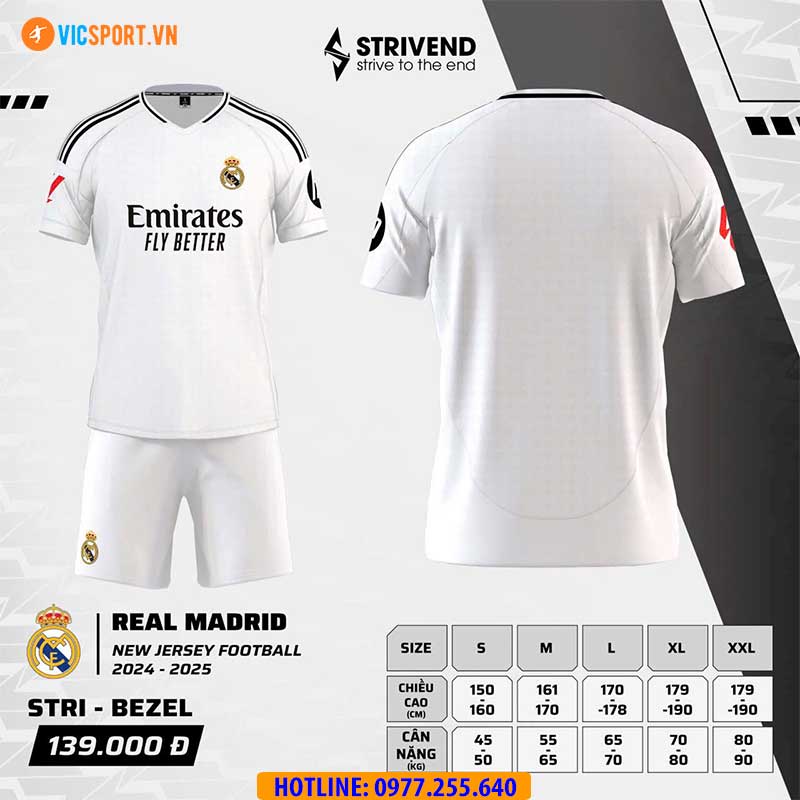 Áo đá banh Strivend Clb Real Madrid mùa giải 2024-2025 - Hình ảnh 26