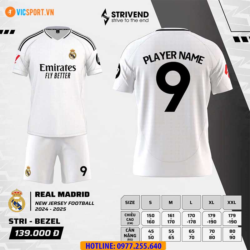 Áo đá banh Strivend Clb Real Madrid mùa giải 2024-2025 - Hình ảnh 7