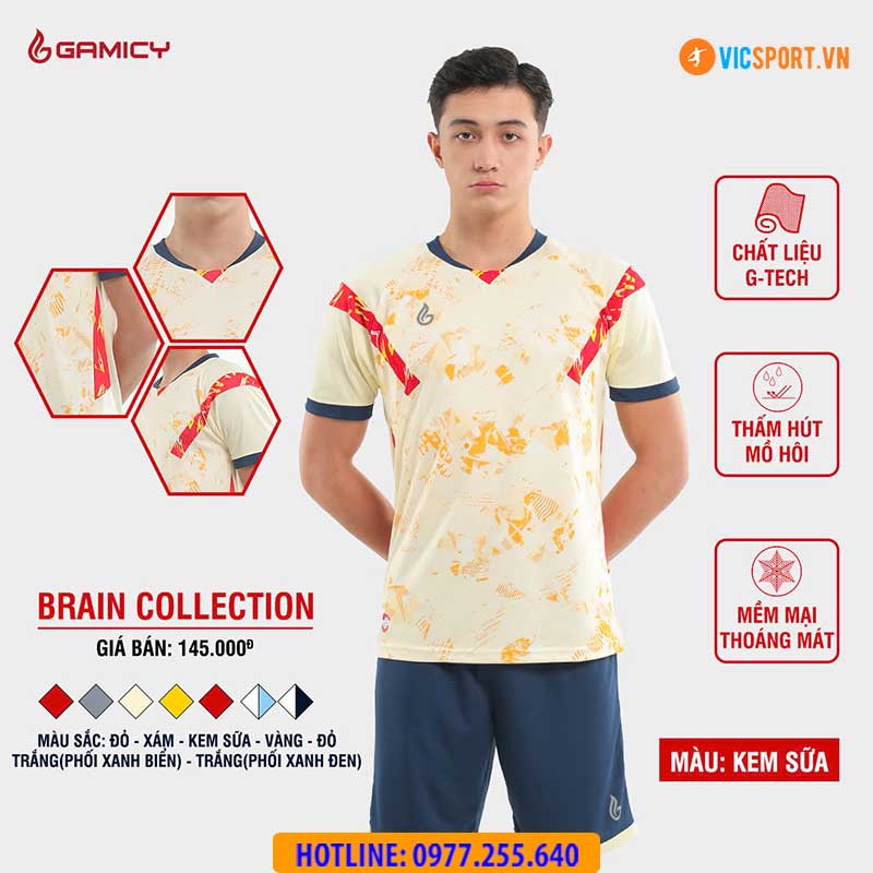 Áo đá banh không logo Gamicy Brain - Hình ảnh 24
