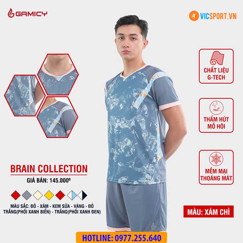 Áo đá banh không logo Gamicy Brain - Hình ảnh 36