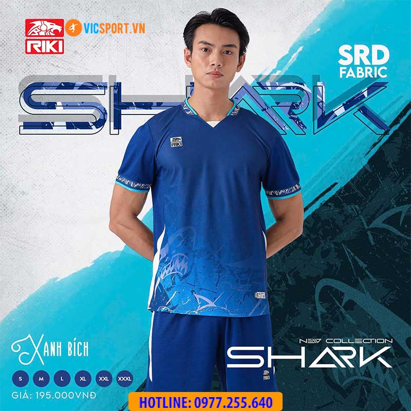 Áo đá banh không logo Riki Shark BD03 - Hình ảnh 17