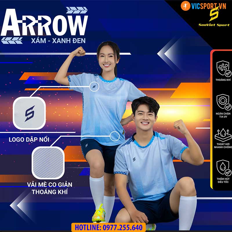 Áo đá banh không logo SV Arrow - Hình ảnh 6