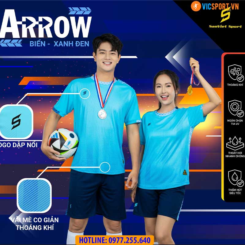 Áo đá banh không logo SV Arrow - Hình ảnh 7