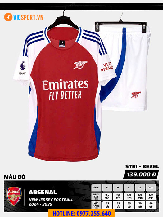 Áo đá banh Strivend Clb Arsenal mùa giải 2024-2025 - Hình ảnh 13