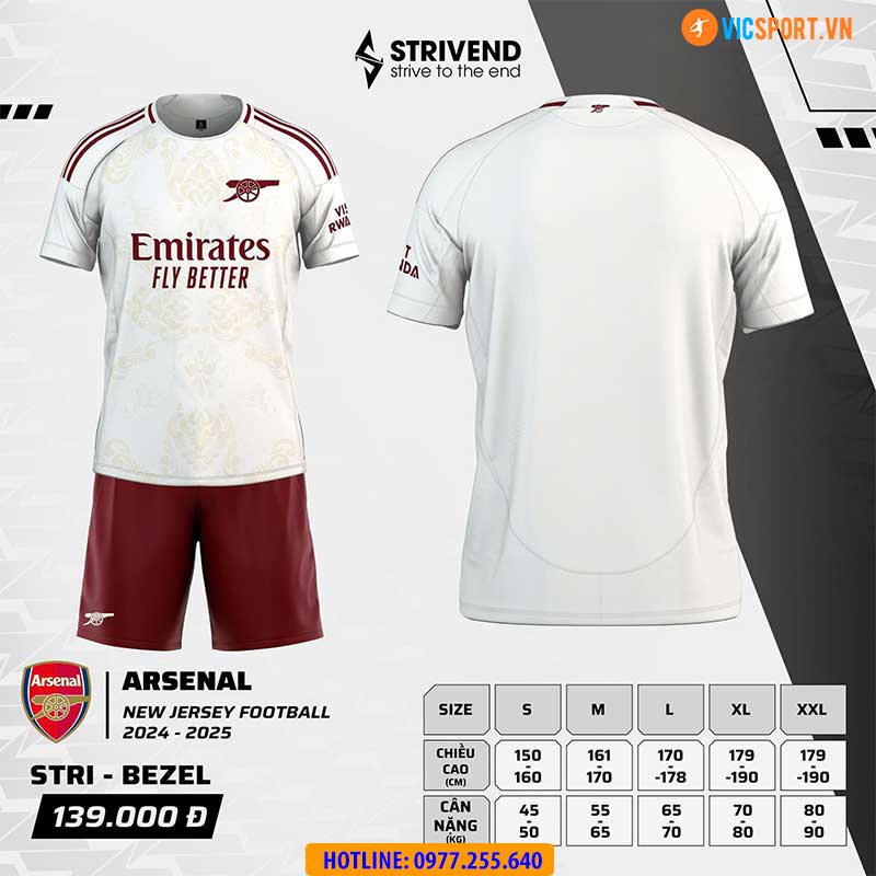 Áo đá banh Strivend Clb Arsenal mùa giải 2024-2025 - Hình ảnh 2