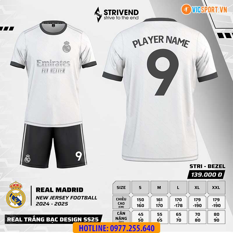 Áo đá banh Strivend Clb Real Madrid mùa giải 2024-2025 - Hình ảnh 4