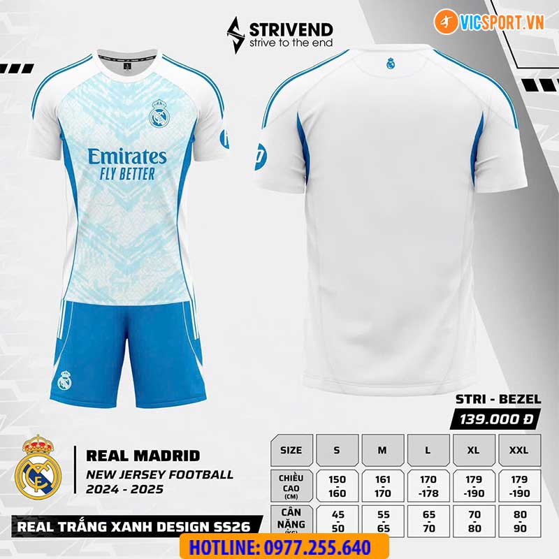 Áo đá banh Strivend Clb Real Madrid mùa giải 2024-2025 - Hình ảnh 9