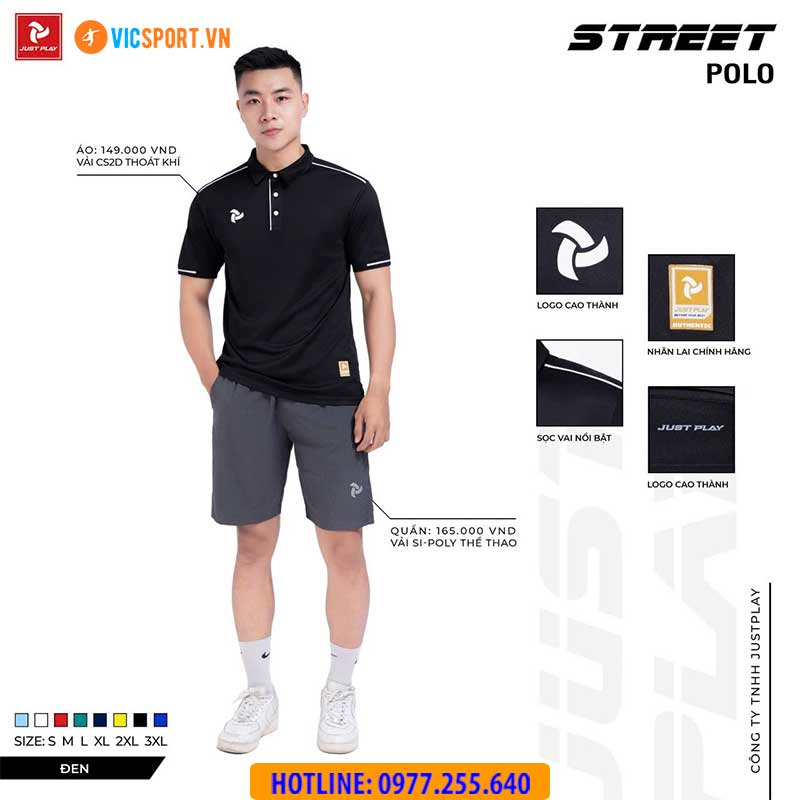 Áo polo di chuyển Justplay Street - Hình ảnh 81