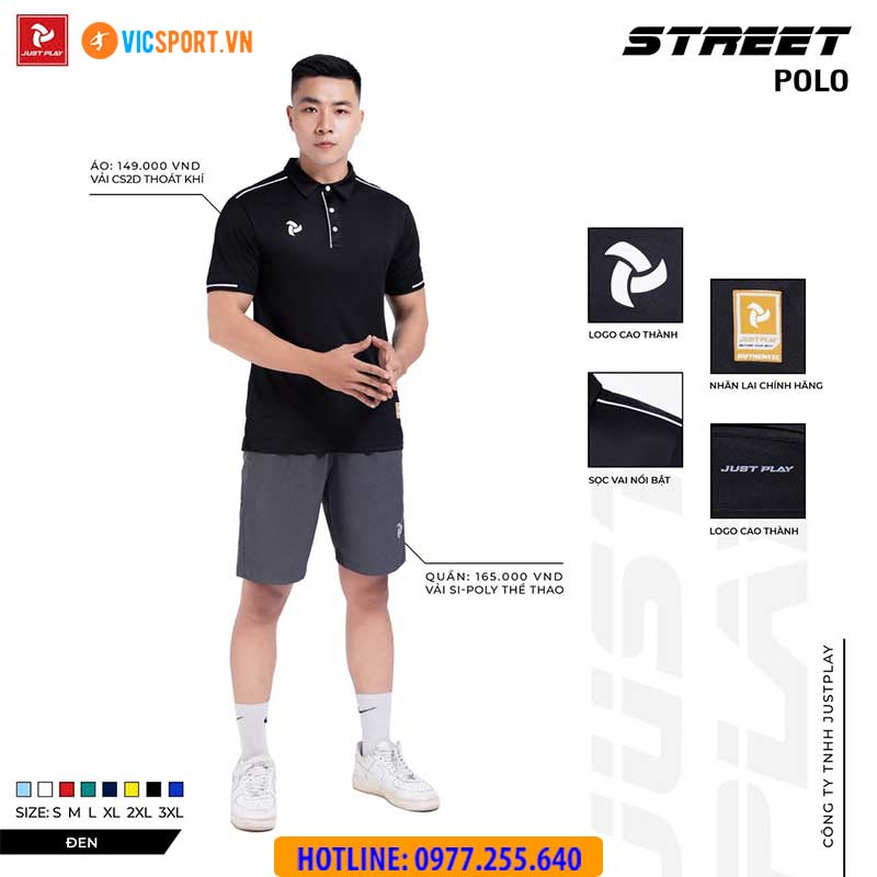 Áo polo di chuyển Justplay Street - Hình ảnh 79