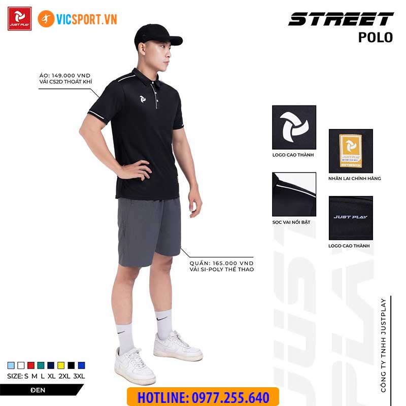Áo polo di chuyển Justplay Street - Hình ảnh 78