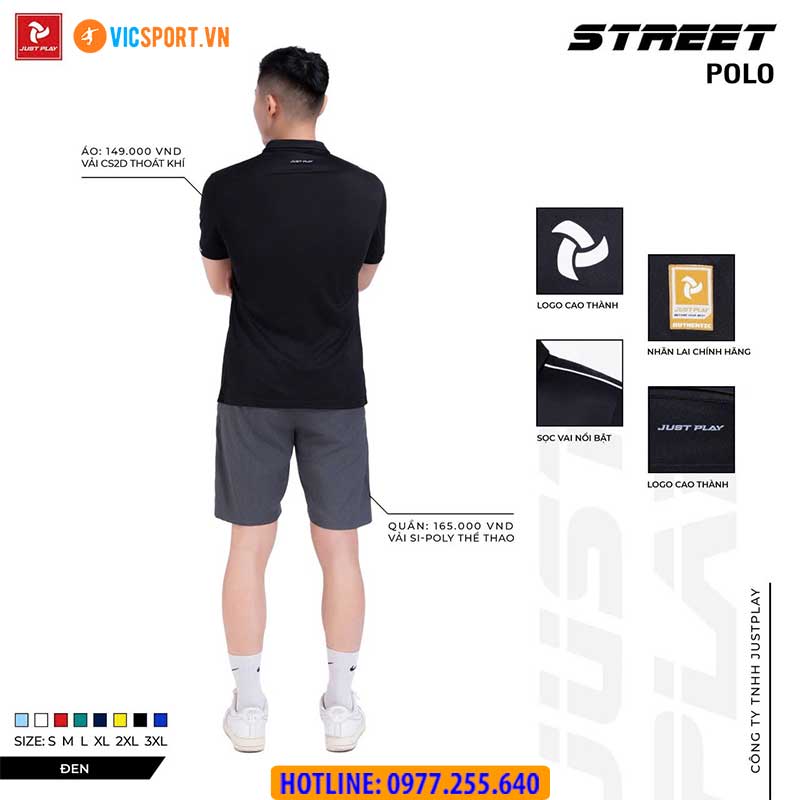 Áo polo di chuyển Justplay Street - Hình ảnh 76