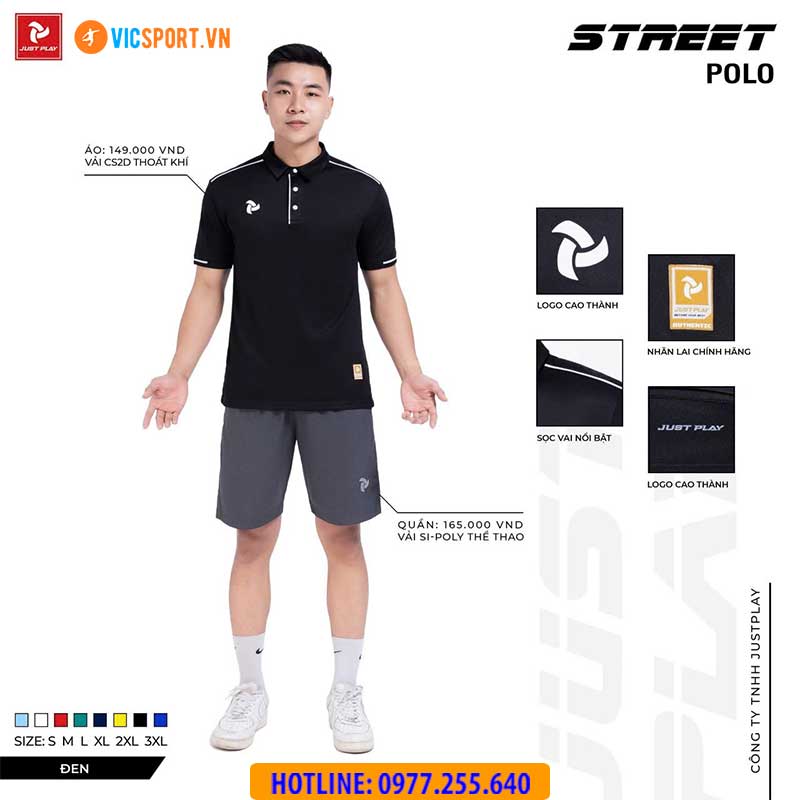 Áo polo di chuyển Justplay Street - Hình ảnh 75