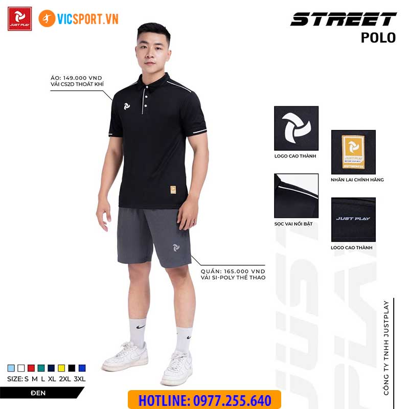 Áo polo di chuyển Justplay Street - Hình ảnh 74