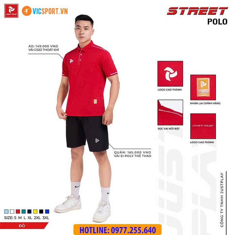 Áo polo di chuyển Justplay Street - Hình ảnh 67