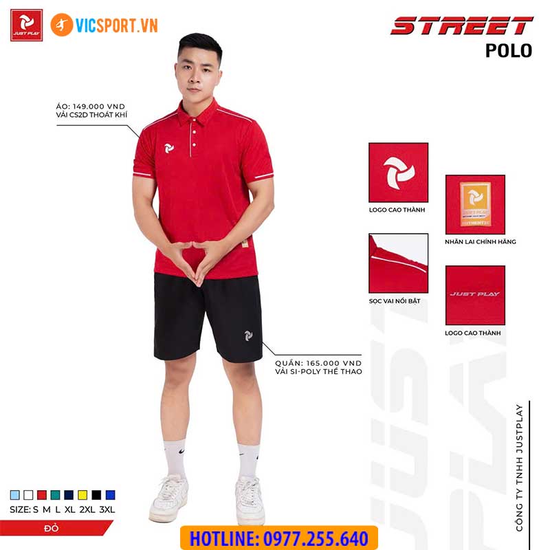 Áo polo di chuyển Justplay Street - Hình ảnh 68