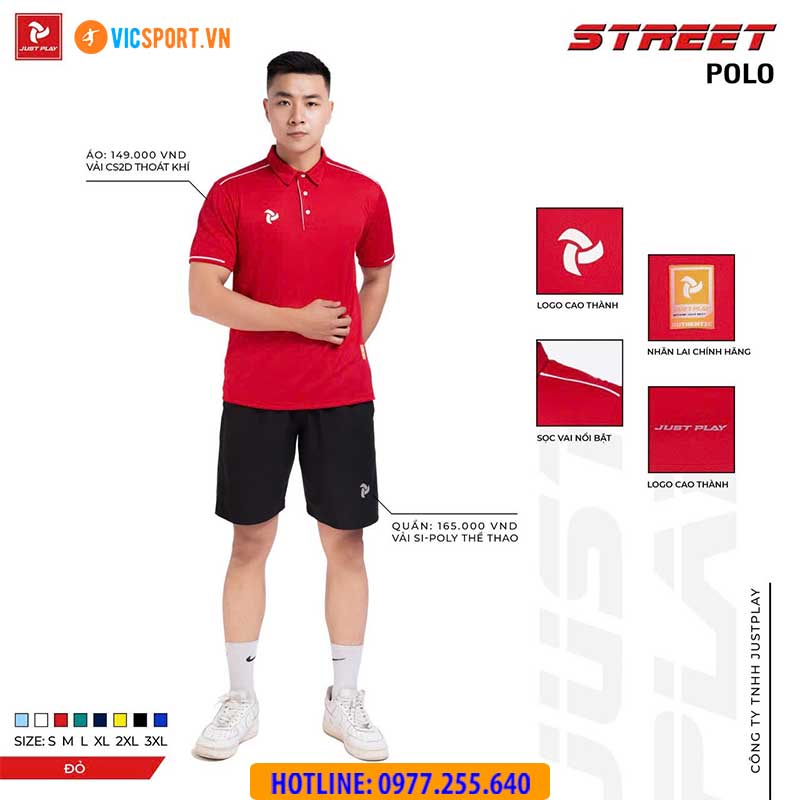 Áo polo di chuyển Justplay Street - Hình ảnh 66