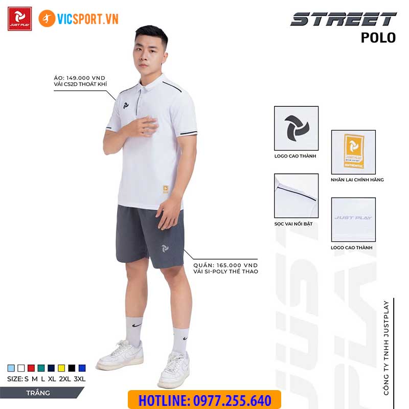 Áo polo di chuyển Justplay Street - Hình ảnh 64