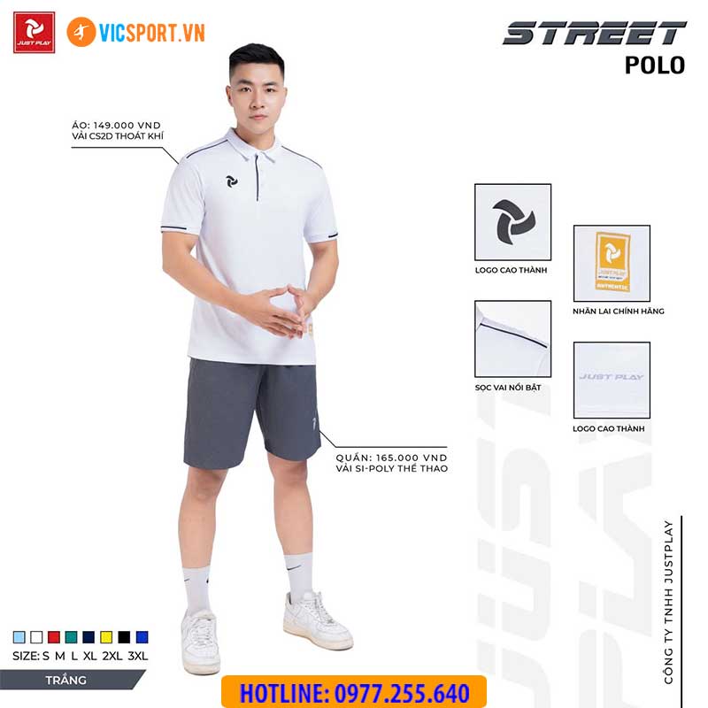 Áo polo di chuyển Justplay Street - Hình ảnh 63